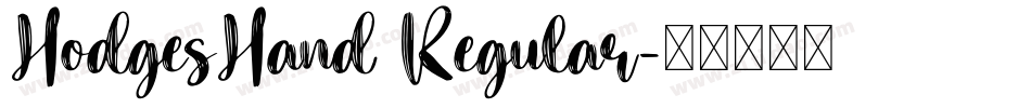HodgesHand Regular字体转换